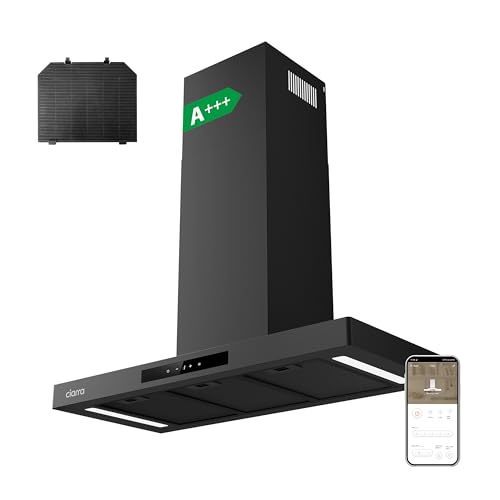 CIARRA CBCB9102-P A+++ Dunstabzugshaube 90cm Umluft Abluft Abzugshaube 650m³/h Wi-Fi App Touch-Bedienung 4 Stufen Inkl. Booster Schwarz Wandhaube mit CBCF004 Aktivkohlefilter CIARRA CBCB9102-P A+++ Dunstabzugshaube 90cm Umluft Abluft Abzugshaube 650m³/h Wi-Fi App Touch-Bedienung 4 Stufen Inkl. Booster Schwarz Wandhaube mit CBCF004 Aktivkohlefilter von CIARRA