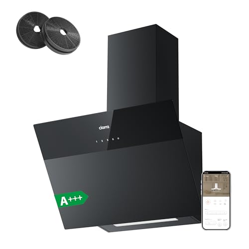 CIARRA CBCF6736H A+++ Dunstabzugshaube 60 cm Umluft Kopffreie Schräghaube 650 m³/h Wi-Fi App Touch-Bedienung Abluft CBCF003 Aktivkohlefilter 4 Leistungsstufen Mattiertes Glas Schwarz CIARRA CBCF6736H A+++ Dunstabzugshaube 60 cm Umluft Kopffreie Schräghaube 650 m³/h Wi-Fi App Touch-Bedienung Abluft CBCF003 Aktivkohlefilter 4 Leistungsstufen Mattiertes Glas Schwarz von CIARRA