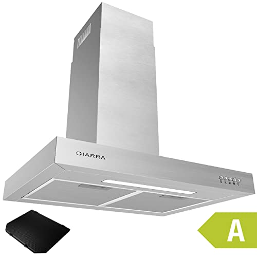 CIARRA CBCS6125 Energieeffizienz A Dunstabzugshaube Silber 60cm 370m³/h mit CBCF004 Aktivkohlefilter 3 Leistungsstufen Abluft Umluft Wandmontage Abzugshaube CIARRA CBCS6125 Energieeffizienz A Dunstabzugshaube Silber 60cm 370m³/h mit CBCF004 Aktivkohlefilter 3 Leistungsstufen Abluft Umluft Wandmontage Abzugshaube von CIARRA