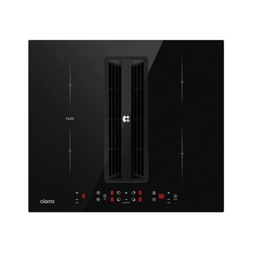 CIARRA ONE CBBEH594BBF Induktionskochfeld mit Dunstabzug, 60 cm breit Induktion Kochfeld mit 4 Platten CombiZone Kombination Flexzone Kindersicherung Timer Stop & Go Booster Funktion CIARRA ONE CBBEH594BBF Induktionskochfeld mit Dunstabzug, 60 cm breit Induktion Kochfeld mit 4 Platten CombiZone Kombination Flexzone Kindersicherung Timer Stop & Go Booster Funktion von CIARRA