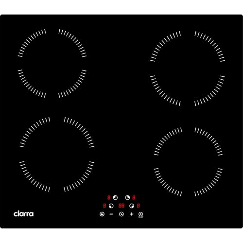 Ciarra AWBBIH4-A Einbau Induktionskochfeld 60 cm 4 Zonen Kochfeld Induktion Touch-Bedienung 4 Platten 9 Leistungsstufen Induktionskochplatte Timer Kindersicherung Abschaltautomatik Restwärmeanzeige Ciarra AWBBIH4-A Einbau Induktionskochfeld 60 cm 4 Zonen Kochfeld Induktion Touch-Bedienung 4 Platten 9 Leistungsstufen Induktionskochplatte Timer Kindersicherung Abschaltautomatik Restwärmeanzeige von CIARRA