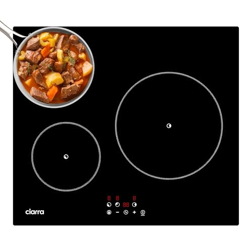 Ciarra CABBIH3-F Induktionskochfeld 60 cm Einbau Kochfeld Induktion Touch-Bedienung mit 3 Platten 9 Leistungsstufen Induktionskochplatte Timer Abschaltautomatik Restwärmeanzeige Kindersicherung Ciarra CABBIH3-F Induktionskochfeld 60 cm Einbau Kochfeld Induktion Touch-Bedienung mit 3 Platten 9 Leistungsstufen Induktionskochplatte Timer Abschaltautomatik Restwärmeanzeige Kindersicherung von CIARRA