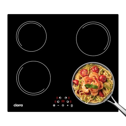 Ciarra CABBIH4-E Induktionskochfeld Einbau 60 cm mit 4 Zonen Kochfeld Induktion Touch-Bedienung 9 Leistungsstufen Timer Kindersicherung Abschaltautomatik Restwärmeanzeige Ciarra CABBIH4-E Induktionskochfeld Einbau 60 cm mit 4 Zonen Kochfeld Induktion Touch-Bedienung 9 Leistungsstufen Timer Kindersicherung Abschaltautomatik Restwärmeanzeige von CIARRA
