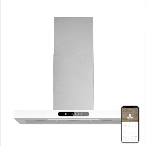Ciarra CBCW9102 A+++ Dynamic Dunstabzugshaube 90 cm Umluft 650m³/h App SensorTouch Bedienung Wandhaube Edelstahl Glas Weiß Ciarra CBCW9102 A+++ Dynamic Dunstabzugshaube 90 cm Umluft 650m³/h App SensorTouch Bedienung Wandhaube Edelstahl Glas Weiß von CIARRA