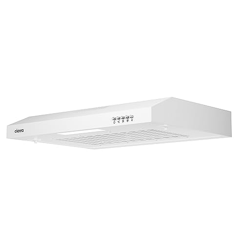 Dunstabzugshaube Unterbauhaube 60cm Unterbau, 3 Leistungsstufen 220 m³/h, Abluft Umluft Integrierte Unterschrank Umlufthaube,Weiß von CIARRA