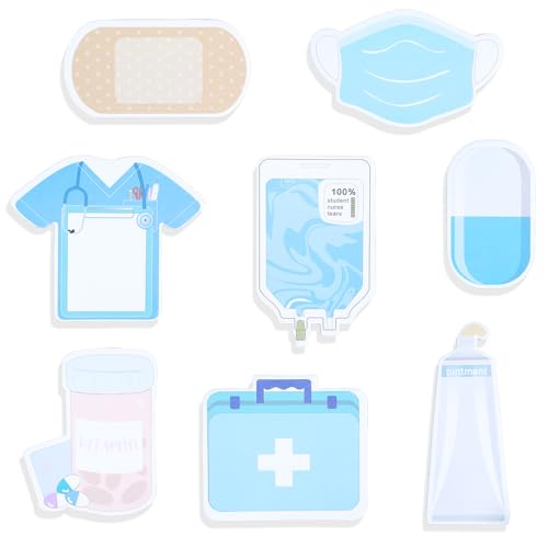 8 Pack Haftnotizen Lustig,Cartoon Selbstklebende Lustige Krankenschwester Haftnotizen Sticky Notes,Medizinische Thema Krankenschwester Geschenke,für Krankenhaus,Schule,Büro 8 Pack Haftnotizen Lustig,Cartoon Selbstklebende Lustige Krankenschwester Haftnotizen Sticky Notes,Medizinische Thema Krankenschwester Geschenke,für Krankenhaus,Schule,Büro von CIATBYYJ