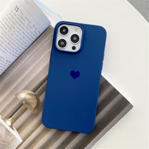 Matte flüssige Silikonhülle für iPhone 14 13 12 11 Pro Max Love Style Candy Color Back Shell, Blau, Für 14 Pro Max Matte flüssige Silikonhülle für iPhone 14 13 12 11 Pro Max Love Style Candy Color Back Shell, Blau, Für 14 Pro Max von CIBOS