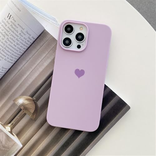 Matte flüssige Silikonhülle für iPhone 14 13 12 11 Pro Max Love Style Candy Color Back Shell, Lila, Für 14 Pro Max Matte flüssige Silikonhülle für iPhone 14 13 12 11 Pro Max Love Style Candy Color Back Shell, Lila, Für 14 Pro Max von CIBOS