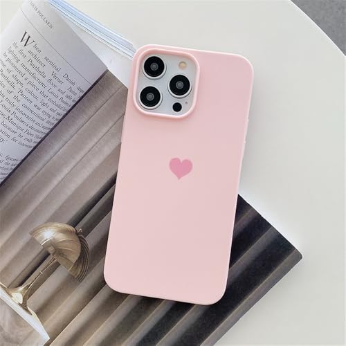 Matte flüssige Silikonhülle für iPhone 14 13 12 11 Pro Max Love Style Candy Color Back Shell, Pink, für iPhone X XS Matte flüssige Silikonhülle für iPhone 14 13 12 11 Pro Max Love Style Candy Color Back Shell, Pink, für iPhone X XS von CIBOS