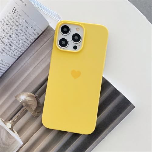 Matte flüssige Silikonhülle für iPhone 14 13 12 11 Pro Max Love Style Candy Color Back Shell, gelb, für 13 Pro Max Matte flüssige Silikonhülle für iPhone 14 13 12 11 Pro Max Love Style Candy Color Back Shell, gelb, für 13 Pro Max von CIBOS