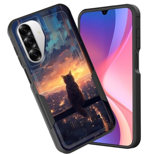 CICPLKSE Schutzhülle für Galaxy A26 5G, zweilagig, strapazierfähig, Hybrid, stoßfest, Hart-PC, weiches Silikon, TPU, Stoßschutz, Schutzhülle für Samsung Galaxy A26 5G 6,7 Zoll 2025, Katze sitzt am CICPLKSE Schutzhülle für Galaxy A26 5G, zweilagig, strapazierfähig, Hybrid, stoßfest, Hart-PC, weiches Silikon, TPU, Stoßschutz, Schutzhülle für Samsung Galaxy A26 5G 6,7 Zoll 2025, Katze sitzt am von CICPLKSE