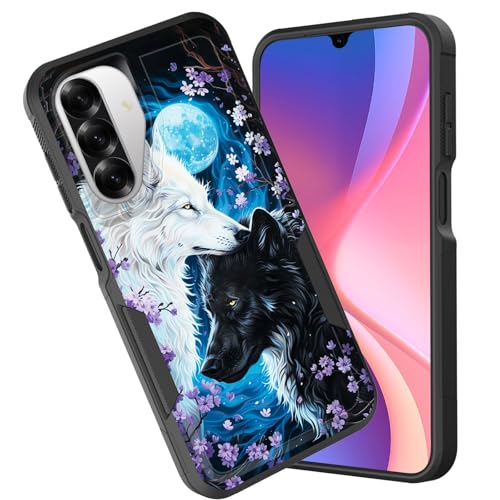CICPLKSE Schutzhülle für Galaxy A26 5G, zweilagig, strapazierfähig, Hybrid, stoßfest, hartes Polycarbonat, weiches Silikon, TPU-Stoßdämpfer, Schutzhülle für Samsung Galaxy A26 5G 6,7 Zoll 2025, Wolf von CICPLKSE