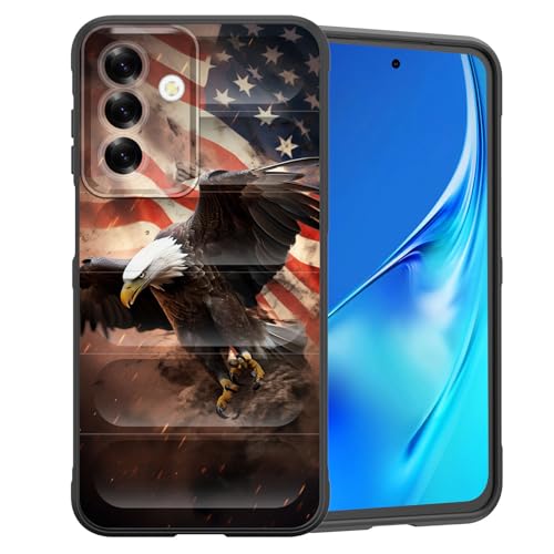 CICPLKSE Schutzhülle für Galaxy A36 5G / A56 5G, Premium-Silikon mit weichem kratzfestem Mikrofaserfutter, stoßfeste Schutzhülle für Samsung Galaxy A36 5G / A56 5G, Weißkopfseeadler mit USA-Flagge CICPLKSE Schutzhülle für Galaxy A36 5G / A56 5G, Premium-Silikon mit weichem kratzfestem Mikrofaserfutter, stoßfeste Schutzhülle für Samsung Galaxy A36 5G / A56 5G, Weißkopfseeadler mit USA-Flagge von CICPLKSE