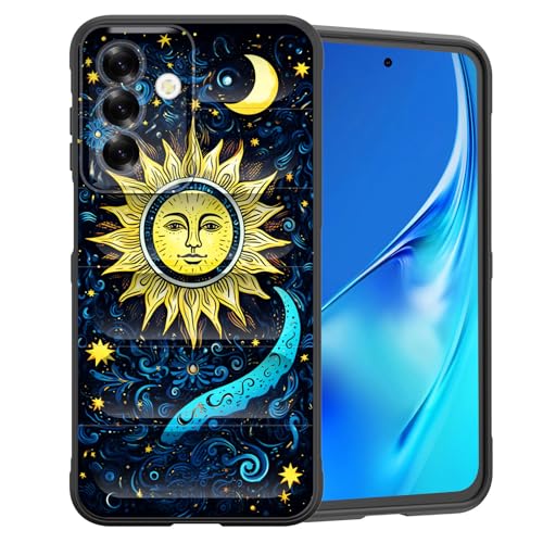CICPLKSE Schutzhülle für Galaxy A36 5G / A56 5G, Premium-Silikon mit weichem kratzfestem Mikrofaserfutter, stoßfeste Schutzhülle für Samsung Galaxy A36 5G / A56 5G, lustiges Mond- und Sonnengesicht von CICPLKSE