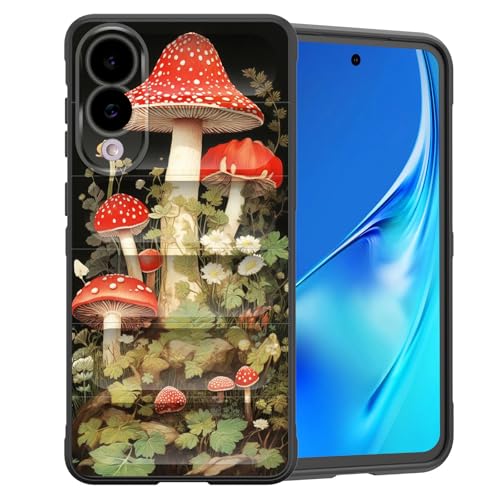 CICPLKSE Schutzhülle für Galaxy S25 Edge, Premium-Silikon mit weichem, kratzfestem Mikrofaser-Futter, stoßfeste Schutzhülle für Samsung Galaxy S25 Edge 2025, Vintage-Pilz von CICPLKSE