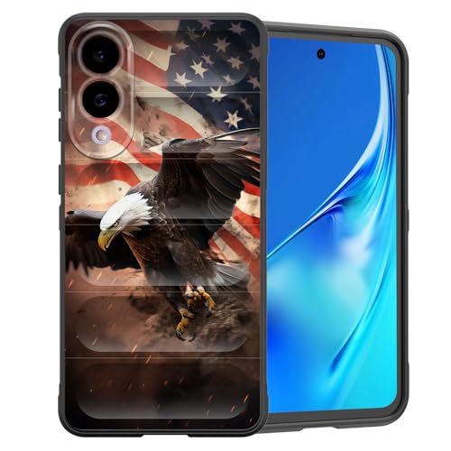 CICPLKSE Schutzhülle für Galaxy S25 Edge, Premium-Silikon mit weichem kratzfestem Mikrofaserfutter, stoßfeste Schutzhülle für Samsung Galaxy S25 Edge 2025, Weißkopfseeadler mit USA-Flagge CICPLKSE Schutzhülle für Galaxy S25 Edge, Premium-Silikon mit weichem kratzfestem Mikrofaserfutter, stoßfeste Schutzhülle für Samsung Galaxy S25 Edge 2025, Weißkopfseeadler mit USA-Flagge von CICPLKSE