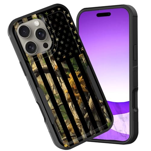 CICPLKSE Schutzhülle für iPhone 16 Pro, zweilagig, strapazierfähig, Hybrid, stoßfest, hartes Polycarbonat, weiches Silikon, TPU-Stoßdämpfer, Schutzhülle für iPhone 16 Pro 6,3 Zoll 2024, Camo Forest CICPLKSE Schutzhülle für iPhone 16 Pro, zweilagig, strapazierfähig, Hybrid, stoßfest, hartes Polycarbonat, weiches Silikon, TPU-Stoßdämpfer, Schutzhülle für iPhone 16 Pro 6,3 Zoll 2024, Camo Forest von CICPLKSE