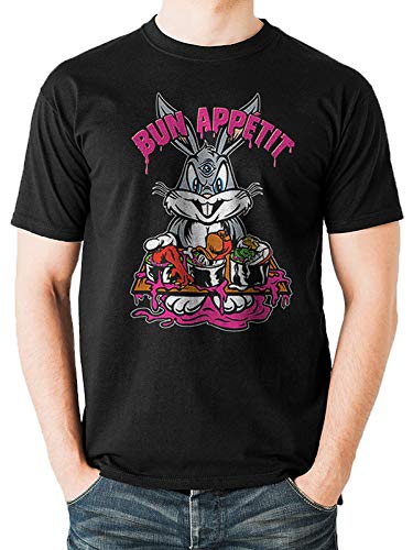 T-Shirt (Unisex-Ex Small) Bun Appetit (Black) von CID