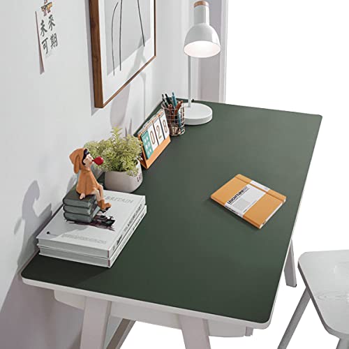 CIEEIN CIEHT PU PVC Tischmatten Mauspads Tischunterlage Tischmatte Schreibunterlagen Bürobedarf Laptop Wasserdicht One-seitig Dunkel Grün 60x110cm von CIEEIN CIEHT