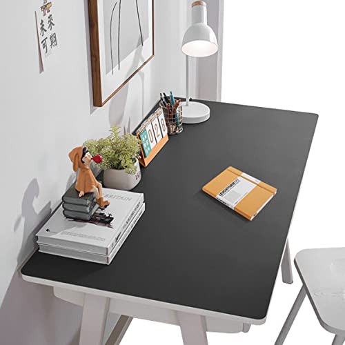 CIEEIN CIEHT PU PVC Tischmatten Mauspads Tischunterlage Tischmatte Schreibunterlagen Bürobedarf Laptop Wasserdicht One-seitig Schwarz 60x110cm von CIEEIN CIEHT