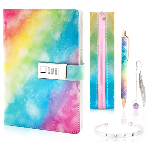 Geschenke für Mädchen 8 9 10 11 12 13 Jahre, Tagebuch mit Schloss Mädchen, Kindertag Schulanfang Geburtstag Geschenke Mädchen Alter 7-14, Notizbüch Set mit Code Schule Schreibwaren Stift Mäppchen Geschenke für Mädchen 8 9 10 11 12 13 Jahre, Tagebuch mit Schloss Mädchen, Kindertag Schulanfang Geburtstag Geschenke Mädchen Alter 7-14, Notizbüch Set mit Code Schule Schreibwaren Stift Mäppchen von CIGAA