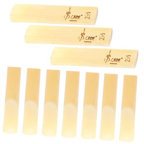 CIMAXIC 10 Stück Instrumentenzubehör saxophon zubehör Instrumentenblätter Alt -Saxophon -Mundstück Sopran Musik Musical Tenorsaxophon-Rohrblätter-Set Instrumentenversorgung Schilf von CIMAXIC