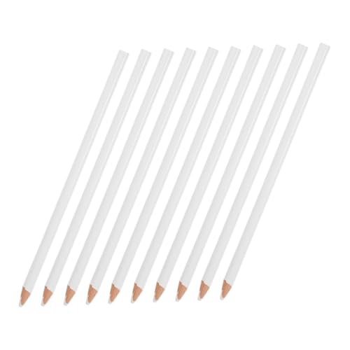 CIMAXIC 10 Stück Spezial Bleistift Fettbleistift Nähstift Für Stoff Stoffkreidestift Kreidestifte Nagelbleichstift Schneiderung Kreide Weiß Hölzern von CIMAXIC