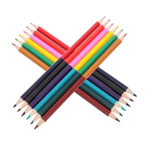 CIMAXIC 12Stücke Ölstifte Doppelfarbige Bleistifte für Anfänger Ergonomisches Design Robuste Holzqualität für Zeichnungen und Bastelprojekte CIMAXIC 12Stücke Ölstifte Doppelfarbige Bleistifte für Anfänger Ergonomisches Design Robuste Holzqualität für Zeichnungen und Bastelprojekte von CIMAXIC