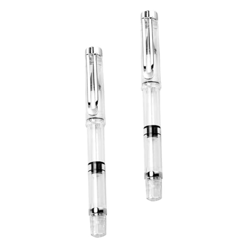 CIMAXIC 2 Stück Füllerbürste Textmarker Handbeschriftungsstifte nachfüllbarer Tintenstift Kolben kalligraphie-stifte kalligraphie stifte Aquarellstift nachfüllbare Tintenstifte Plastik von CIMAXIC
