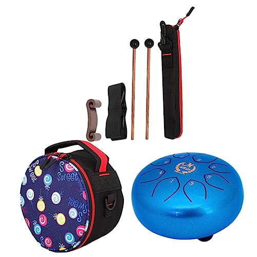 CIMAXIC 6 Ethereal Drum Trommeln Elektronisches Schlagzeug Chakra Drum Instrument Percussion Tamburin Zungentrommel Regentrommel Für Draußen Steel Drum Key Drumsticks Drum Practice Pad von CIMAXIC