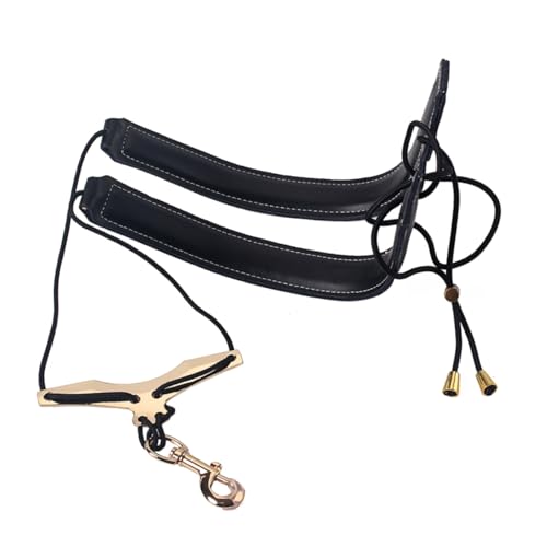 CIMAXIC Halsband Aus Rindsleder Gürtel Saxophon Doppelter Schultergurt Tragegurt Sax Halsband Black von CIMAXIC