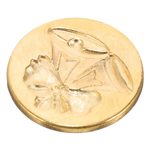 CIMAXIC Kopfzeile Mit Weihnachtsfarbe Heizdichtung Wachsperlen Stempelköpfe Aus Wachssiegel Briefmarken Für Karten Dekorativ Wachswärmer Benutzerdefiniertes Wachssiegel-kit Golden Metall von CIMAXIC