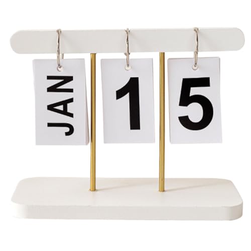 Eleganter Tischkalender Kalender Löcher Holz Bürokalender Rustikales Für Die Verwendung in Der Schule Zu Hause Oder Im Büro von CIMAXIC
