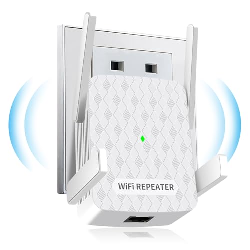 WLAN Verstärker, 1200Mbit/s WiFi Repeater Dual Band 5GHz + 2.4GHz, WiFi Verstärker deckt bis zu 200 m², WiFi Repeater mit Ethernet Anschluss, Unterstützung WPS, Kompatibel zu Allen WLAN Geräten WLAN Verstärker, 1200Mbit/s WiFi Repeater Dual Band 5GHz + 2.4GHz, WiFi Verstärker deckt bis zu 200 m², WiFi Repeater mit Ethernet Anschluss, Unterstützung WPS, Kompatibel zu Allen WLAN Geräten von CINAMON