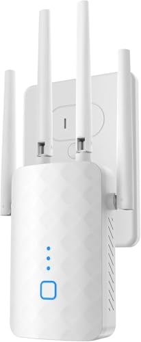 CINAMON WLAN Verstärker, WLAN Repeater 1200Mbit/s, Dual Band 5GHz 2.4GHz WiFi Verstärker mit LAN Ethernet Anschluss, WPS, Kompatibel Allen Standard WiFi Routern, Deckt bis zu 200㎡ und 30 Geräte ab CINAMON WLAN Verstärker, WLAN Repeater 1200Mbit/s, Dual Band 5GHz 2.4GHz WiFi Verstärker mit LAN Ethernet Anschluss, WPS, Kompatibel Allen Standard WiFi Routern, Deckt bis zu 200㎡ und 30 Geräte ab von CINAMON