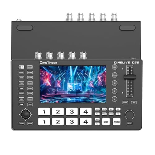 Cinelive C2S 5.5 '' Multi-Format-Switcher: HDMI/SDI + PTZ Smart Control, vertikaler Livestreaming & NDI-Upgradierbar (leicht) von CINETREAK
