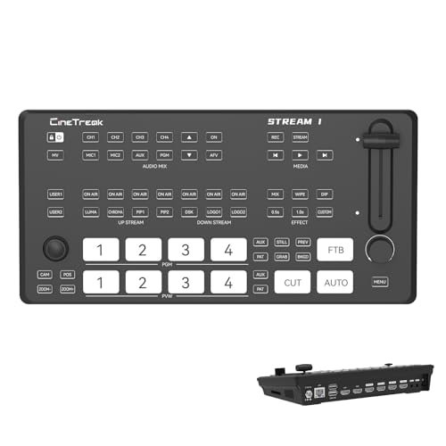 Cinetreak Stream 1 4K Live -Streaming -Switcher HDMI Professioneller Multi -Kamera -Video -Switcher -Mixer mit 4 HDMI -Eingängen Multifunktionelle Streaming -Lösung für Inhaltsersteller Cinetreak Stream 1 4K Live -Streaming -Switcher HDMI Professioneller Multi -Kamera -Video -Switcher -Mixer mit 4 HDMI -Eingängen Multifunktionelle Streaming -Lösung für Inhaltsersteller von CINETREAK