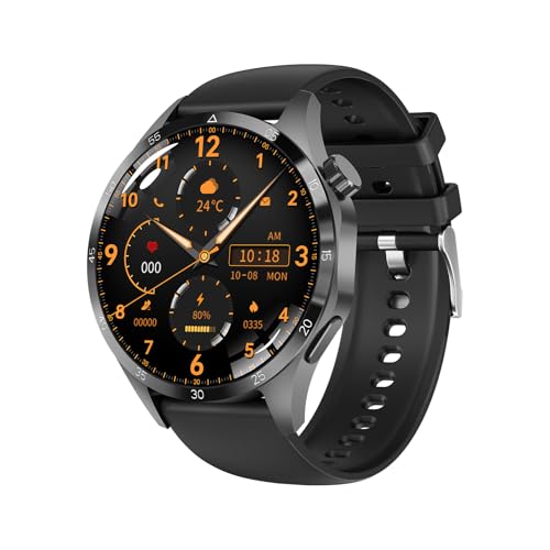CISIYOO 2025 Smartwatch Herren 300mAh Akku 1.6" HD Militär,für Android iOS, 100+ Sportarten,Uhr Kompass Luftdruck Telefonfunktion Schlafmonitor Herzfrequenz Blutdruck Schrittzähler Wasserdicht von CISIYOO