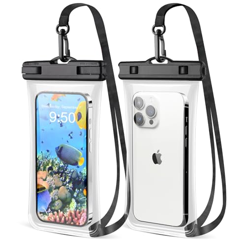 CITAMAMA wasserdichte Handyhülle 2 Stück, IPX8 Unterwasser Handyhülle Waterproof Phone Case Wasserfeste Handytasche für iPhone 15 Pro Max 14 13 Galaxy S24 S23 Ultra, bis zu 6.9 Zoll von CITAMAMA