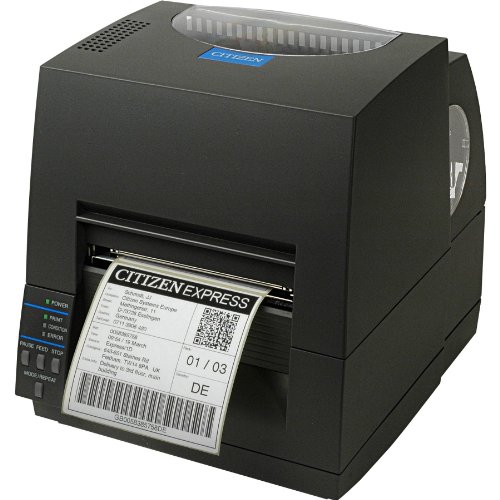 Citizen CL-S621 – Etikettendrucker (203 x 203 dpi, 104 mm, Direct Thermal/Thermal Transfer, 101.6 mm/Sek, USB, Seriell [optional: Ethernet, Parallel, Wireless LAN], 8 MB) schwarz von Citizen