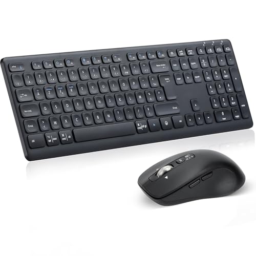 CITLLA M9300 Wireless Combination Keyboard and Mouse, 2 in 1 USB Receiver and Two Bluetooth, Multi-Device Mute Keyboard, for Computer, Laptop, Office, Work CITLLA M9300 Wireless Combination Keyboard and Mouse, 2 in 1 USB Receiver and Two Bluetooth, Multi-Device Mute Keyboard, for Computer, Laptop, Office, Work von CITLLA