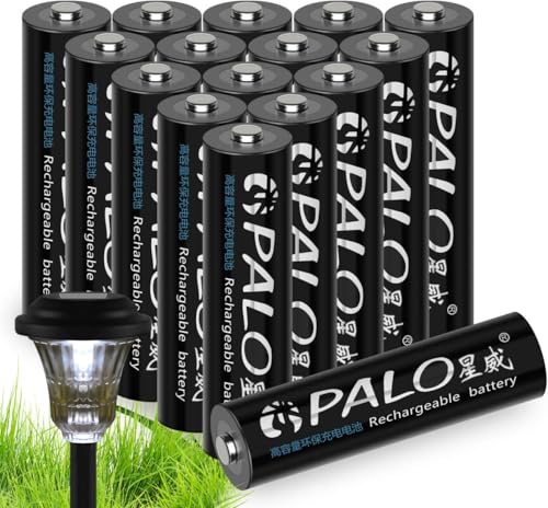 CITYORK 16 Stück 300mAh Wiederaufladbare AAA Batterien, 1,2V NI-MH Aufladbare Akku AAA für Garten Solar Licht Lampe, Solar Wegeleuchten (Aussehen kann variieren) von CITYORK
