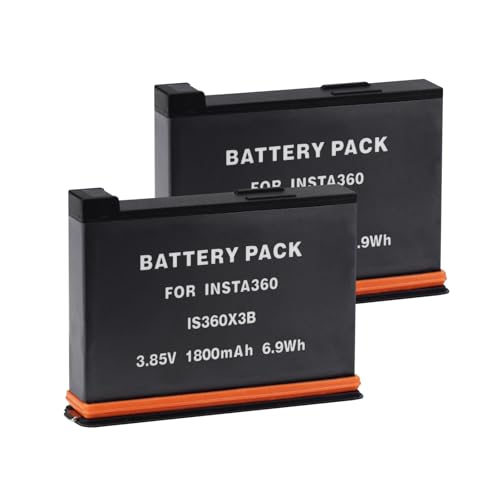 CITYORK 2 Stück Insta360 X3 Ersatz Akku 1800mAh kompatibel mit Insta360 ONE X3 Kamera von CITYORK