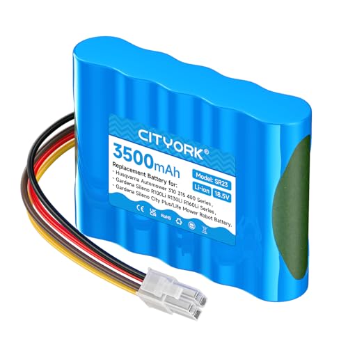 CITYORK 3500mAh Ersatzakku für Gardena Sileno R100Li R130Li R160Li, Gardena Sileno+ City/Life, für Husqvarna Automower 310 315 Rasenroboter, Rasenmäher Akku (18,5V, Li-ion) von CITYORK