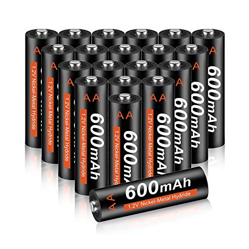 CITYORK AA 600mAh 1.2V NI-MH Solar Akku Batterien (20 Stück) - AA Mignon SolarAkku für Solarleuchten, Solarlampen, Außen Led-SolarLights, SolarWegeleuchten, Gartenleuchten, Elektrisches Spielzeug von CITYORK