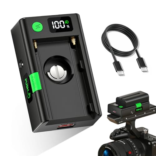 CITYORK NP-F Akkuadapterplatte für Sony NP-F550 NP-F570 NP-F750 NP-F770 NP-F960 NP-F970 NP-F980 Akkus, mit LCD-Bildschirm und USB-C PD Kabel CITYORK NP-F Akkuadapterplatte für Sony NP-F550 NP-F570 NP-F750 NP-F770 NP-F960 NP-F970 NP-F980 Akkus, mit LCD-Bildschirm und USB-C PD Kabel von CITYORK