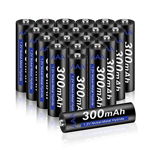 CITYORK Solar AAA Akku 300mAh 1,2V NiMH (20 Stück), Wiederaufladbare AAA SolarBatterien, für Solarlampe, Solarleuchten, Gartenleuchten, Solar-Wegeleuchten, Außen Led-SolarLights, Wecker, Spielzeug von CITYORK