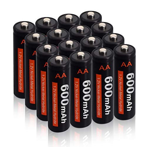 CITYORK Solar Akku Batterien AA 600mAh wiederaufladbar(16 Stück)- 1.2V NiMH Mignon AA Solar Akku, für Solarlampen,Solarleuchten, Lichterketten, SolarWegeleuchten, Gartenleuchten Solarakkus von CITYORK