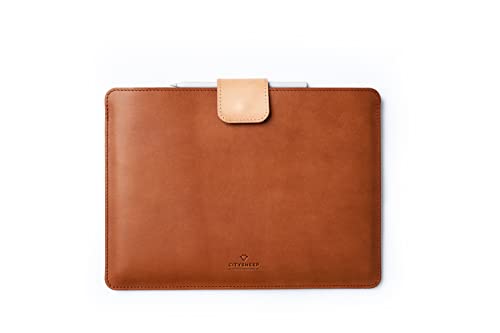 CITYSHEEP iPad Pro 11" Sleeve iPad Air 10.9" 5th Generation Bag, iPad Air 10.5" 3rd 4th, iPad 10.2" 9th/8th/7th Generation, iPad 9.7" Apple Pencil Case, fits Keyboard, Real Leather Natural Felt von CITYSHEEP