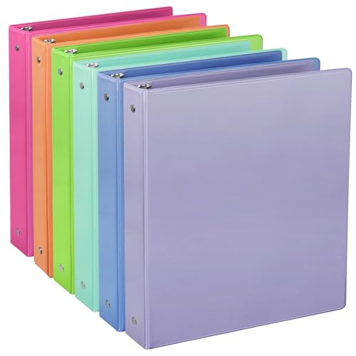 CIXILDTS 2,5 cm runde Ringbücher, Standard-3-Ringbuch, passend für Briefpapier, Präsentationsansicht, 6 Packungen, sortiert CIXILDTS 2,5 cm runde Ringbücher, Standard-3-Ringbuch, passend für Briefpapier, Präsentationsansicht, 6 Packungen, sortiert von CIXILDTS